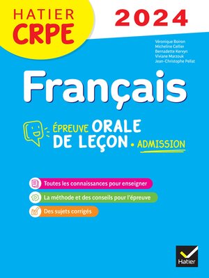 cover image of Français--CRPE 2024-2025